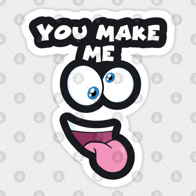 Crazy You Make Me Crazy Sticker by DARSHIRTS